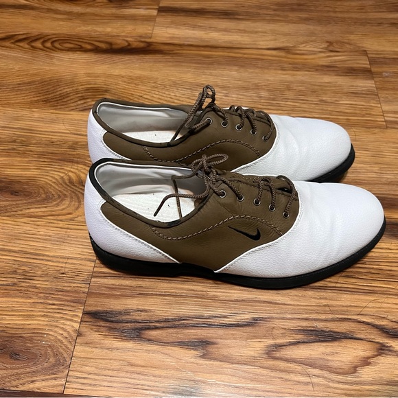nike golf shoes mens size 7.5 brown and white - Picture 3 of 5